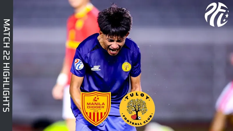Cầu thủ Tuloy tấn công mạnh mẽ trước phòng ngự của Manila Digger Cầu thủ Tuloy tấn công mạnh mẽ trước phòng ngự của Manila Digger
